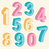 3D Numbers Party SVG Kit