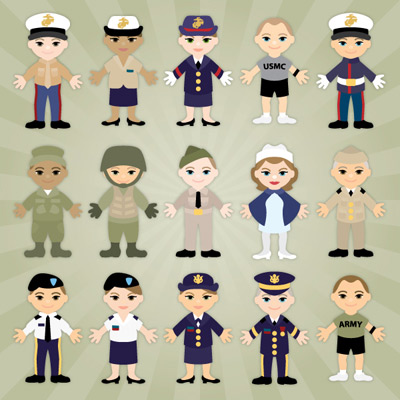 Military Lil' Peeps Part I SVG Collection