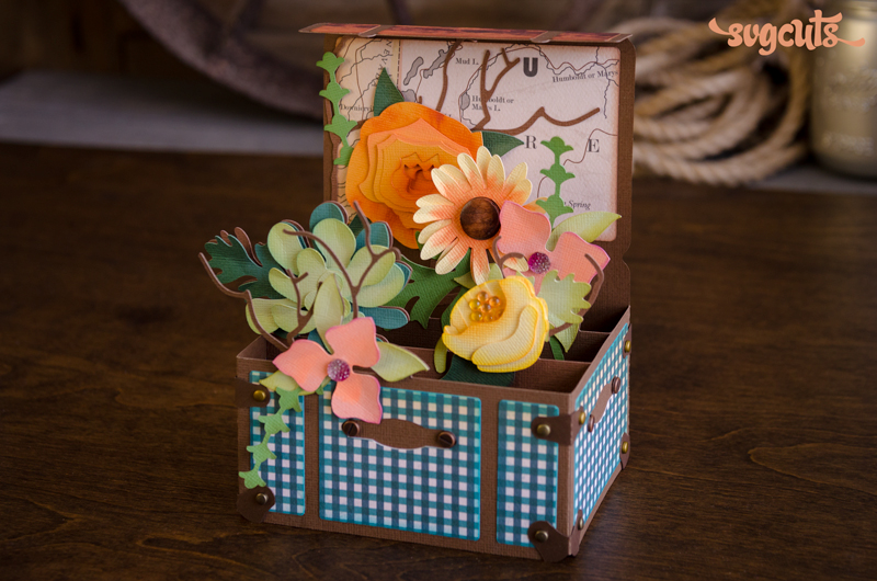 Trunk of Wildflowers Box Card - Click Image to Close