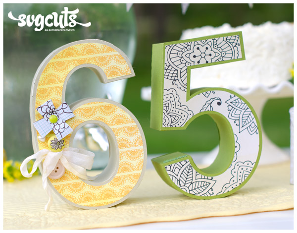 3D Numbers Party SVG Kit | SVGCuts.com Blog