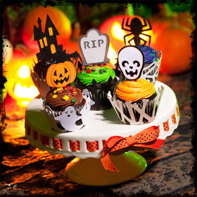 Dreadful Halloween Cupcake Wrappers SVG Kit