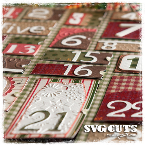 Classic Christmas Advent Calendar SVG Kit - Click Image to Close