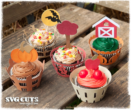 Fall Cider Cupcake Wrappers SVG Kit - Click Image to Close