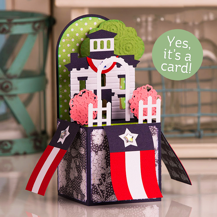 Festive House Box Card - Click Image to Close