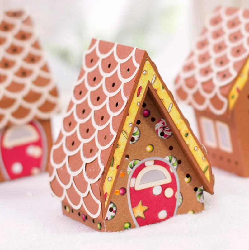 Gingerbread Chalet Village SVG Kit - Click Image to Close