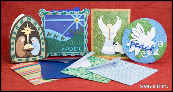 Joyful Christmas Cards SVG Kit - Click Image to Close