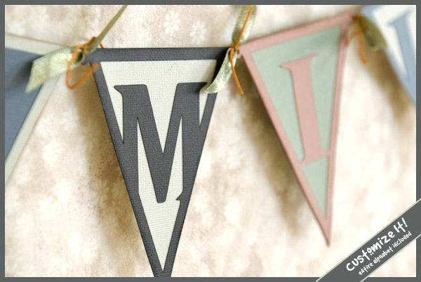 Letter Pennants SVG Kit - Click Image to Close