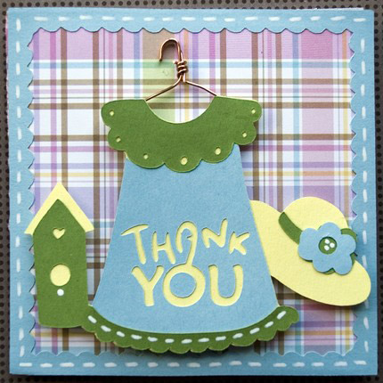 Pretty Thank You Card SVG Kit - Click Image to Close