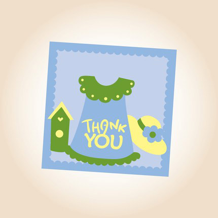 Pretty Thank You Card SVG Kit - Click Image to Close