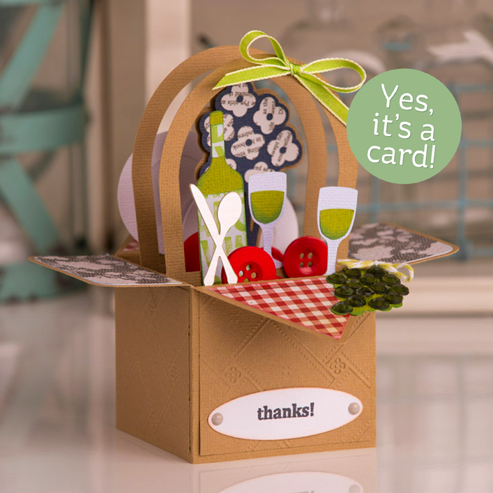 Picnic Basket Box Card - Click Image to Close