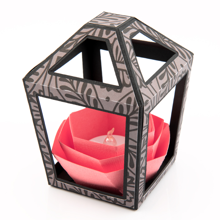 Rosette Tealight Lantern - Click Image to Close