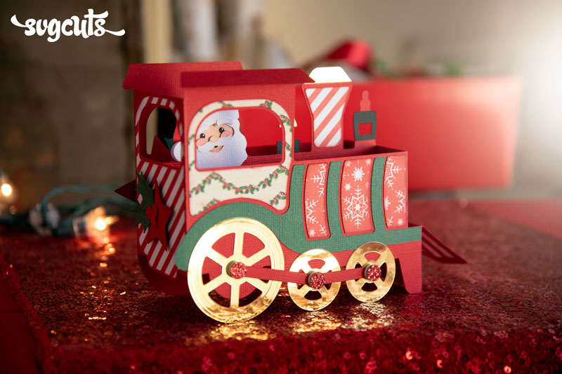 Santa Train Box Card - Click Image to Close