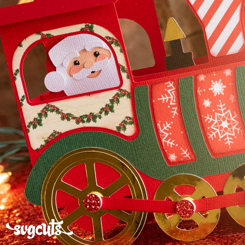 Santa Train Box Card - Click Image to Close