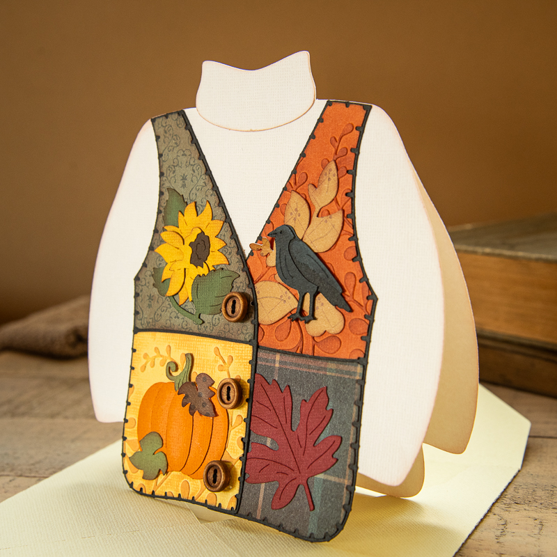 Susan's Fall Vest Card - Click Image to Close