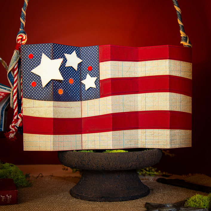 Vintage Waving Flag Bag - Click Image to Close