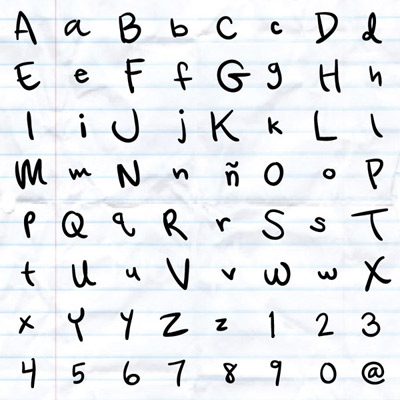 Handwritten Alphabet SVG Collection