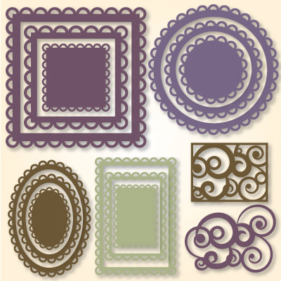 Nested Lacey Shapes SVG Collection