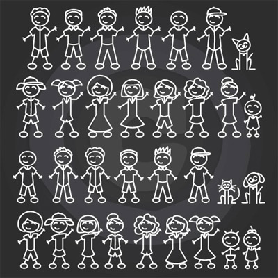 Stick Figure Families SVG Collection
