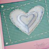Stitched Heart Gift Bag - Click Image to Close